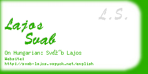 lajos svab business card